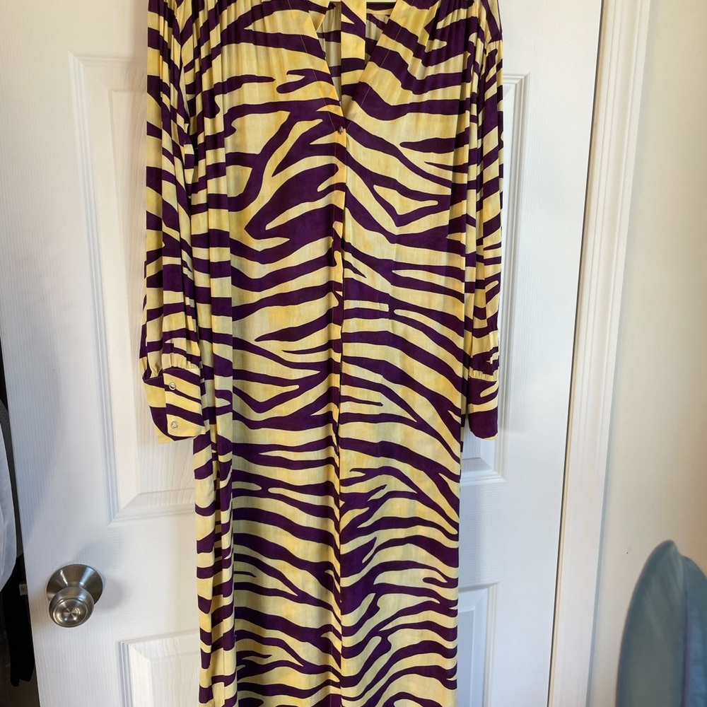Purple and Yellow Zebra Print tunic dress